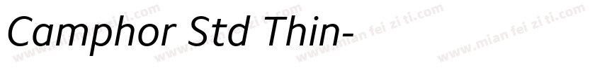 Camphor Std Thin字体转换